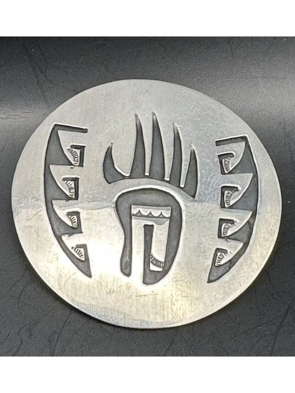 Willie Yazzie Bear Paw Brooch & Pendant Sterling Silver Native American Navajo